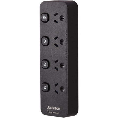 Jackson Surge Protected Board w/ 4 x Individual Switch Power Socket Outlets
