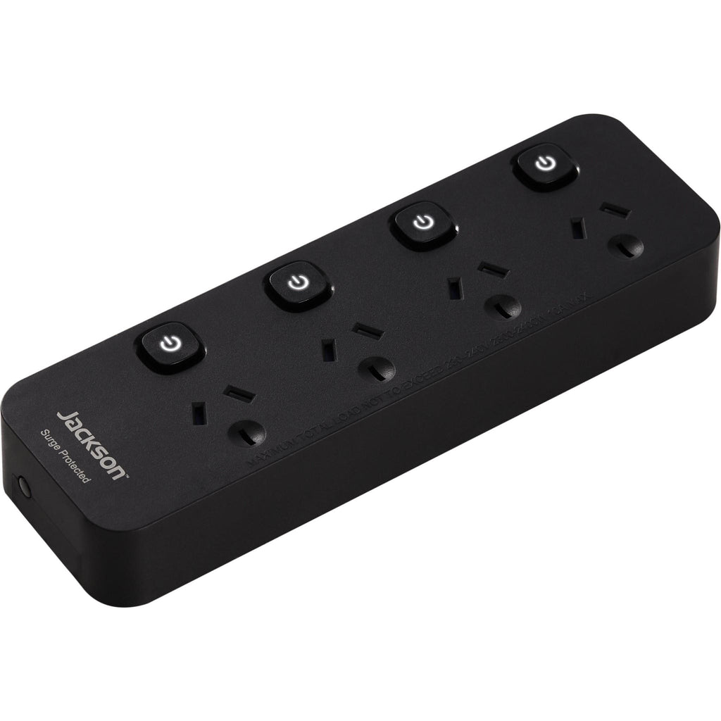 Jackson Surge Protected Board w/ 4 x Individual Switch Power Socket Outlets JB HiFi