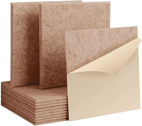 iDEER LIFE Acoustic Foam Panels Square (12) Camel
