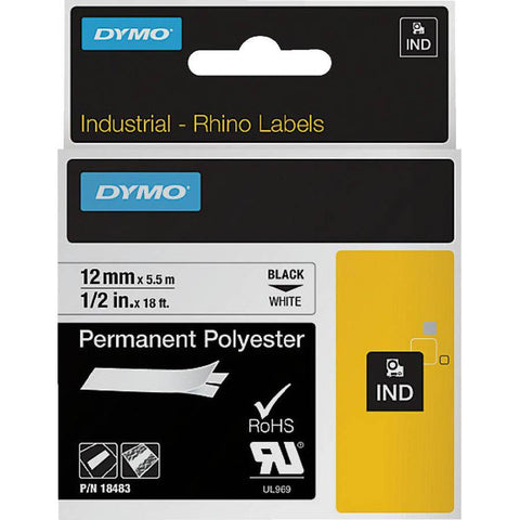 Dymo 18483 Rhino 12mm Industrial Tape (6 Pack)