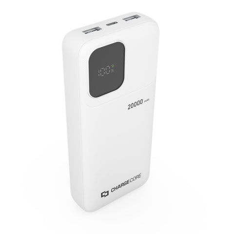 ChargeCore SafeCharge Max 20K LiFePO4 Power Bank (White)