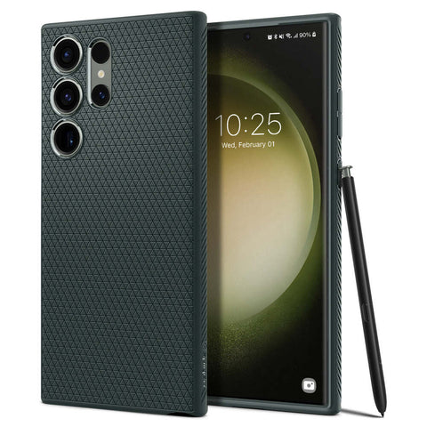 Spigen Samsung Galaxy S23 Ultra Liquid Air Case - Abyss Green