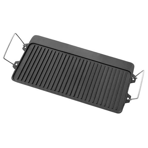 Wildtrak 52cm Reversible Cast Iron BBQ Griddle (Black)