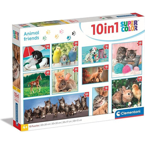 Clementoni 10 in 1 Puzzle Animal Friends