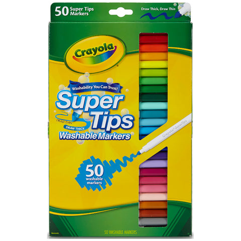 Crayola Supertip Washable Markers Kids/Children Drawing Pens 3y+ [50 pieces]