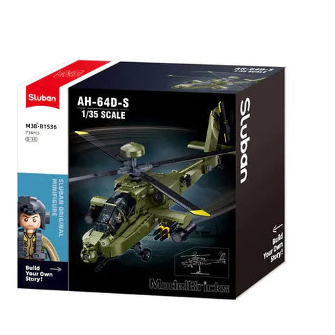 Sluban 1/35 728pc AH-64D Apache