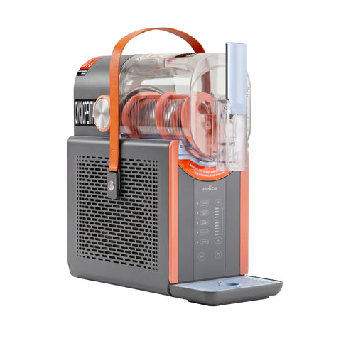 NORDA 2L Slushie Machine Frozen Drink Maker Ice Cream Maker Countertop - Grey Orange