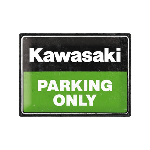 Nostalgic-Art 30x40cm Large Sign Plaque Kawasaki Parking Only