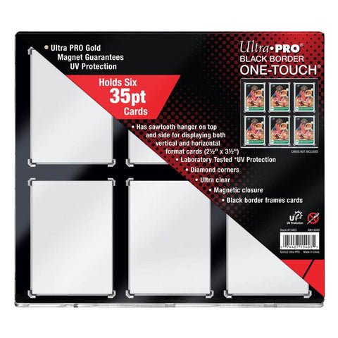 ULTRA PRO ONE TOUCH - Black Border 35pt 6 x Card Pack