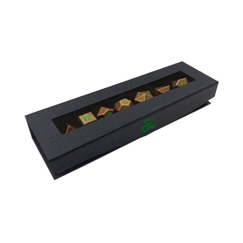 Ultra Pro: UP18781 D&D Heavy Metal 7 RPG Feywild Copper and Green Dice Set Dungeons & Dragons