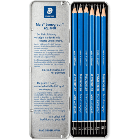 Staedtler 100 Mars Lumograph Sketching Pencil Degrees (Assorted) [Box 6]