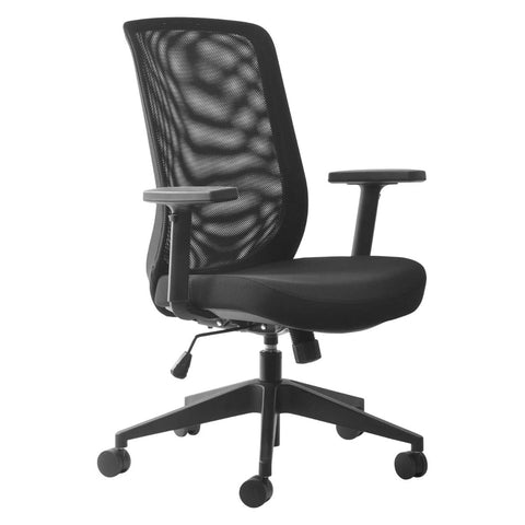 Buro Mondo Gene Chair Mesh Back with Arms Black
