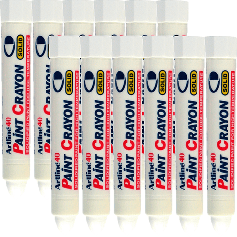 Artline 40 Box 12 Permanent Paint Crayon (Solid White)