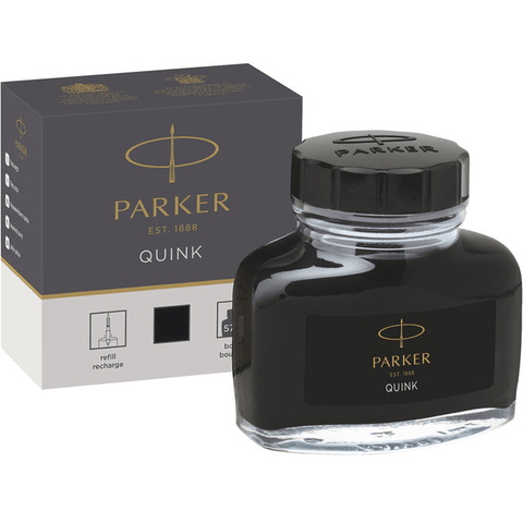 Parker Quink Ink Bottle Refill Fountain Pens (Black)