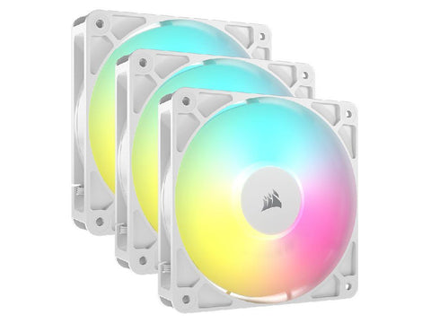 Corsair RS120 ARGB 120mm PWM Fan - White (3-Pack)