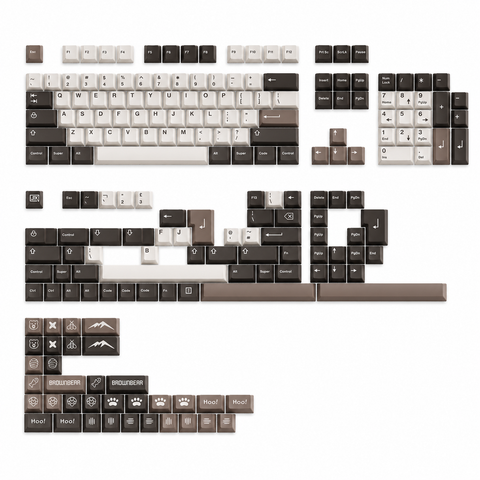 JTK Bear R2 Cherry Profile Doubleshot PBT&ABS Keycap Set