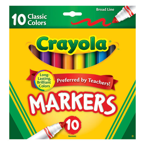 Crayola Classic Broadline Markers [10-Pieces]