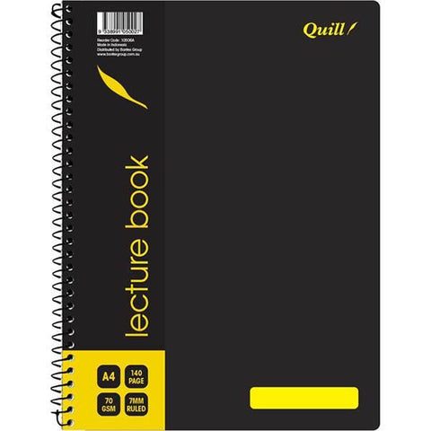 Quill Q906 Lecture Book Spiralbound 70Gsm 140 Page A4