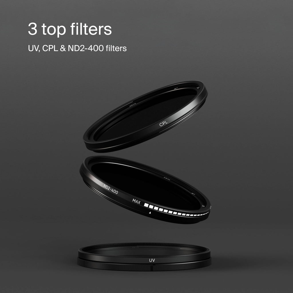 Zykkor 67mm Filter Kit: Circular Polarizer (CPL), ND4, And UV Filters For 67 Mm Lenses