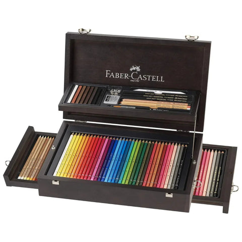 Faber-Castell Art Set Wooden Case 125pc