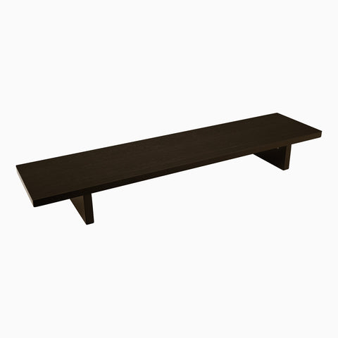 Desky Minimal Monitor Stand - Dark Bamboo