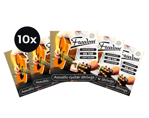 Freedom Light Gauge Acoustic Guitar Strings [10 Pack]