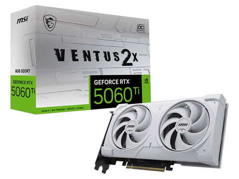 MSI GeForce GeForce RTX 5060 Ti 8G VENTUS 2X OC WHITE PLUS Graphics Card