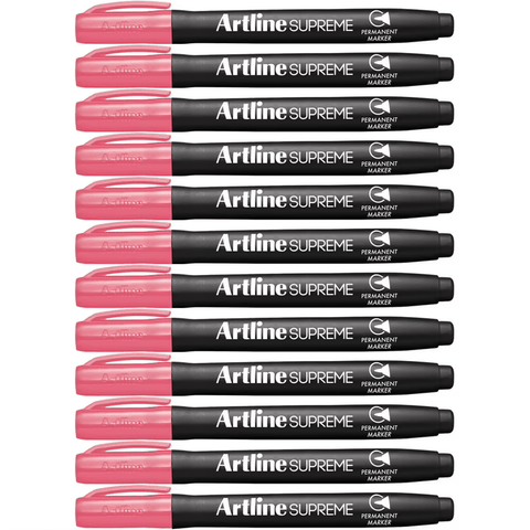 Artline Box 12 Supreme Permanent Marker (Pink)