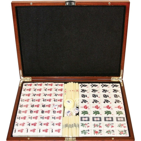 Dal Rossi Mahjong Set 29cm Deluxe Wooden Case Classic Strategy Game