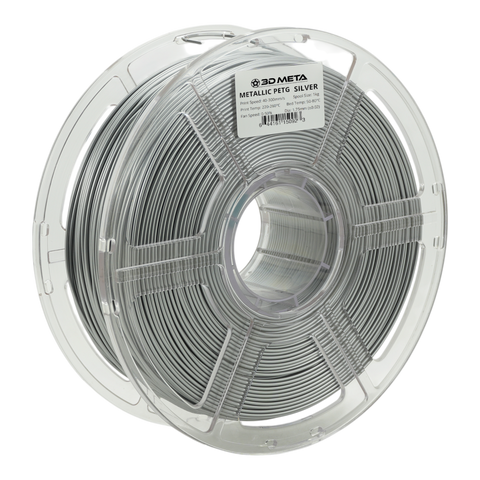 3D META Metallic PETG 3D Printing Filament - Silver