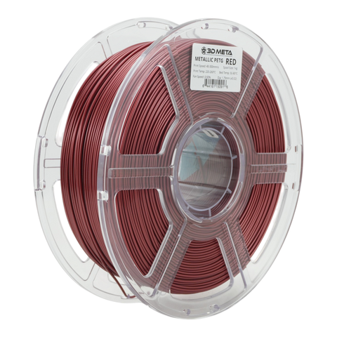 3D META Metallic PETG 3D Printing Filament - Red