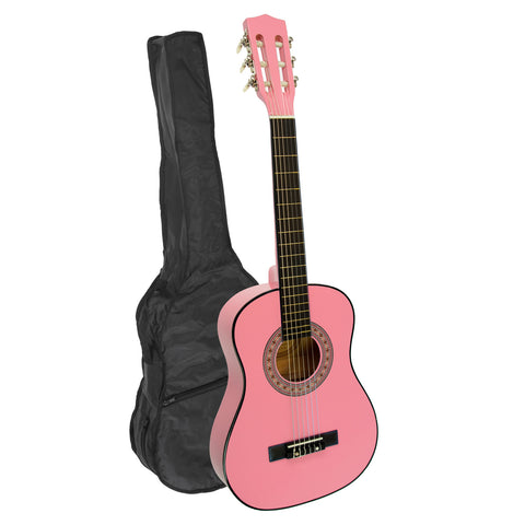 Karrera 34in Acoustic Childrens Wooden Guitar (Pink)