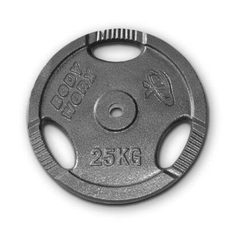 Bodyworx Ezy Grip Standard Disc Weight Plate Home Gym Workout Exercise 25kg