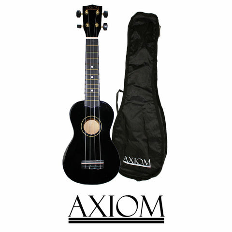 AXIOM Spectrum Soprano Ukulele with Carry Bag (Black)