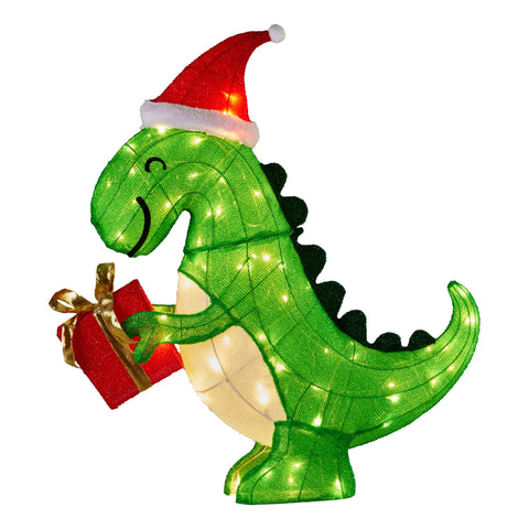 Christabelle 90cm Christmas Dinosaur Display with LED Lights Decoration