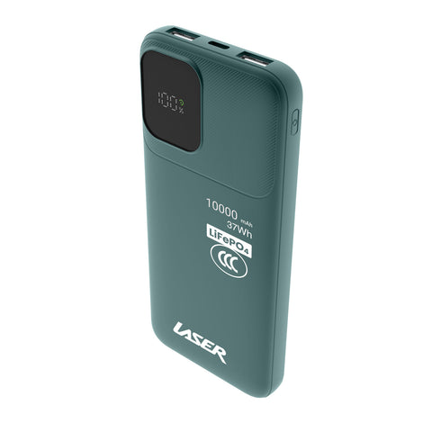 Laser 10000mAh LiFePO4 20W Power Bank (Deep Green)