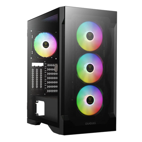 Gamdias Talos E2 ELITE Computer Case ATX Mid Tower with 4x ARGB Fans