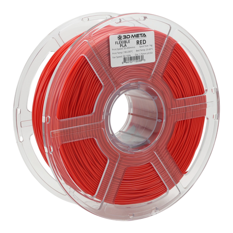 3D META Flexible PLA 3D Printing Filament - Red