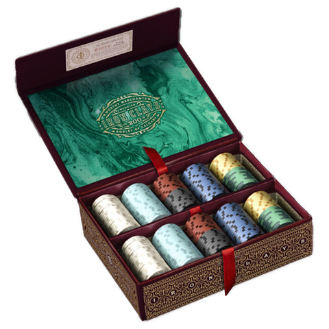 Roxley Games Iron Clays 200 Chips Printed Box Luxury Game Counters Brass Birmingham Lancashire