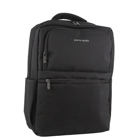 Pierre Cardin Nylon RFID Laptop Backpack (Black)