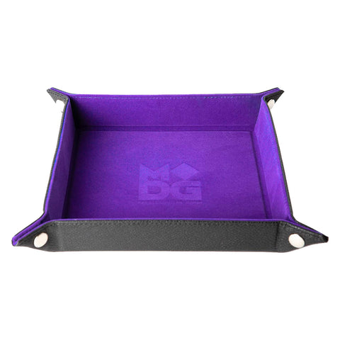 Metallic Dice Games MDG Velvet Folding Dice Tray - Purple (10"x10")
