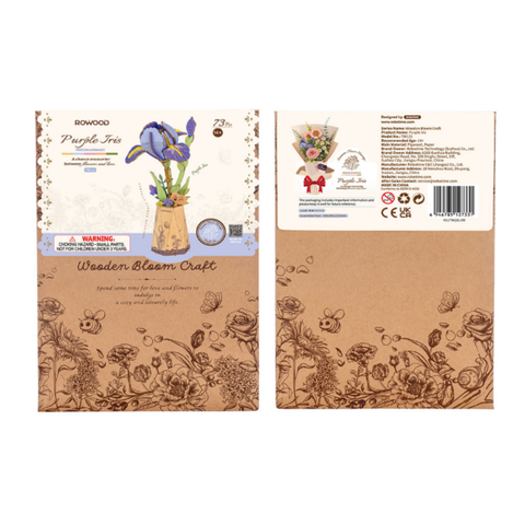 Robotime Wood Bloom Purple Iris