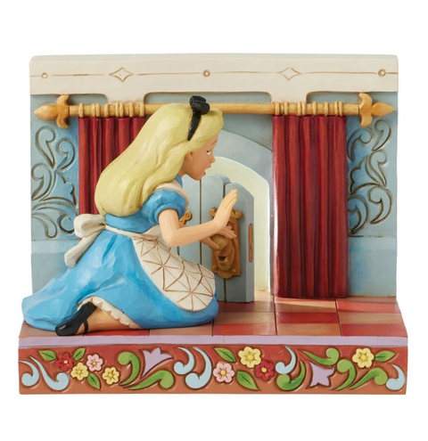 Jim Shore Disney Traditions - Alice In Wonderland - Alice with LED Door - Curiouser and Curiouser