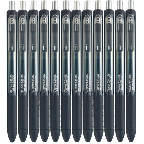 Papermate Box 12 Inkjoy Gel Pen Retractable Medium 0.7mm (Black)