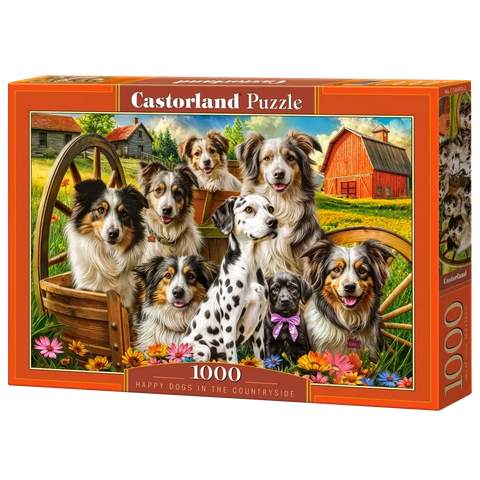 Castorland 1000-Pieces Happy Dogs In The Countryside Puzzle