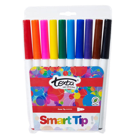 Texta The Original Smart Bullet Tip Markers [10-Pieces]