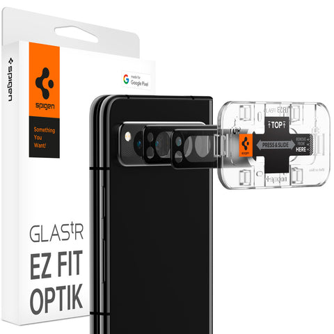 Spigen Google Pixel Fold EZ Fit GLAS.tR Optik 2PCS Lens Protector (Black)