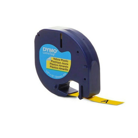 Dymo Letra-Tag Tape Label Plastic - Yellow