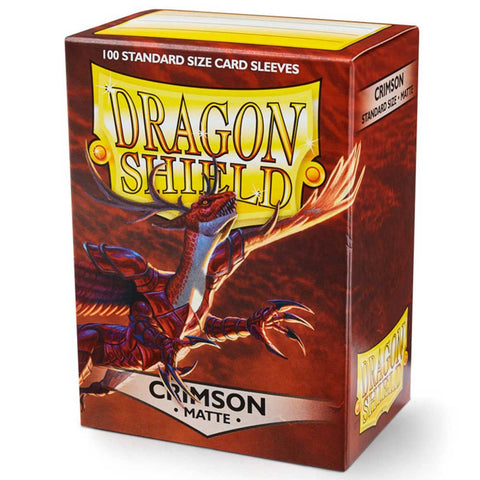 Arcane Tinmen Dragon Shield Standard 100ct Matte Crimson Sleeves 63x88mm