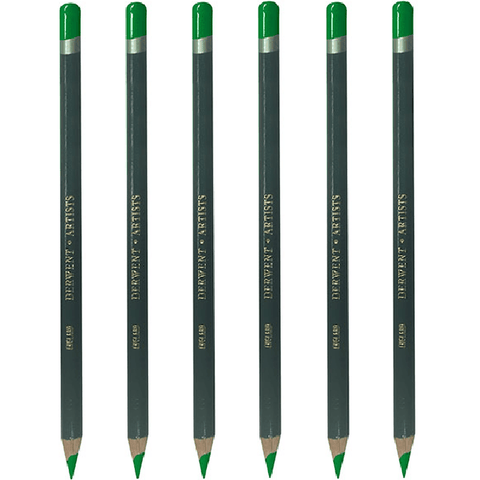 Derwent Artists Pencil (Emerald Green) [Pack 6]